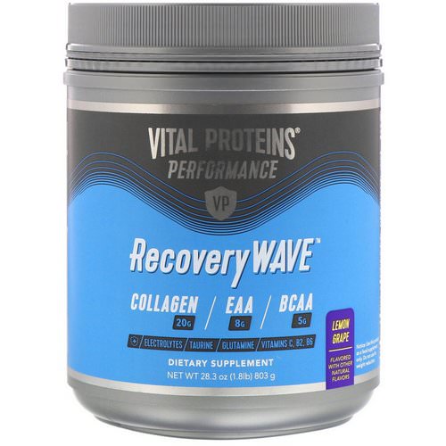Vital Proteins, Performance, RecoveryWave, Lemon Grape, 28.3 oz (803 g) فوائد