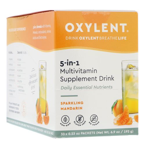 Vitalah, Oxylent, Multivitamin Supplement Drink, Sparkling Mandarin, 30 Packets, 0.23 oz (6.4 g) Each فوائد