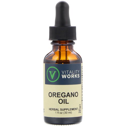 Vitality Works, Oregano Oil, 1 fl oz (30 ml) فوائد