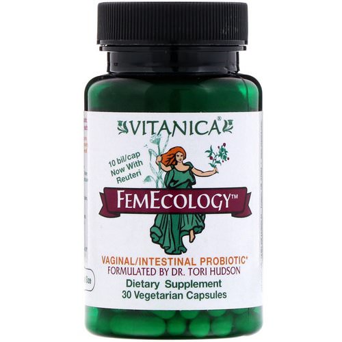 Vitanica, FemEcology, Vaginal/Intestinal Probiotic, 30 Vegetarian Capsules فوائد