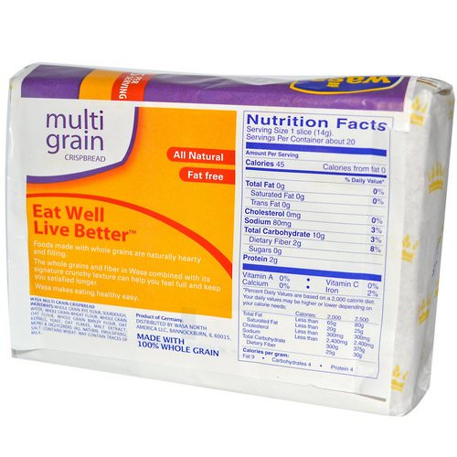 Wasa Flatbread, Crispbread, Multi Grain, 9.7 oz (275 g) فوائد
