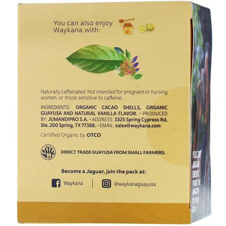 Waykana, Amazon Guayusa Tea, Cacao Guayusa, 16 Tea Bags, 1.13 oz (32 g):شاي الأعشاب