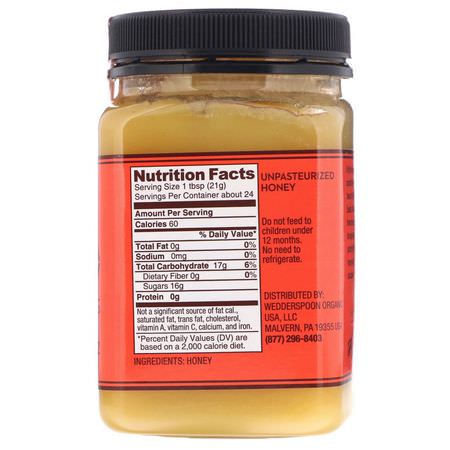 Wedderspoon, Raw Wild Rata Honey, 17.6 oz (500 g):المحليات, العسل
