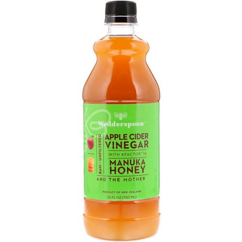 Wedderspoon, Apple Cider Vinegar with KFactor 16, Manuka Honey, 25 fl oz (750 ml) فوائد
