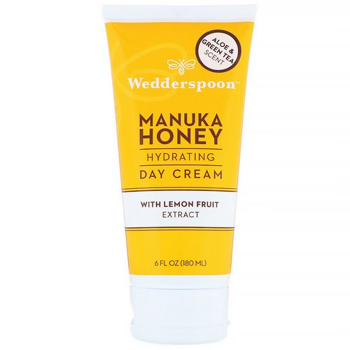 Wedderspoon, Manuka Honey, Hydrating Day Cream with Lemon Fruit Extract, Aloe & Green Tea Scent, 6 fl oz (180 ml) فوائد