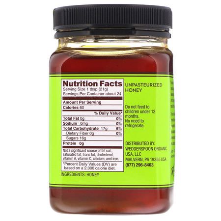 Wedderspoon, Raw Beechwood Honey, 17.6 oz (500 g):المحليات, العسل