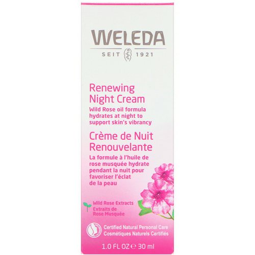 Weleda, Renewing Night Cream, Wild Rose Extracts, 1.0 fl oz (30 ml) فوائد