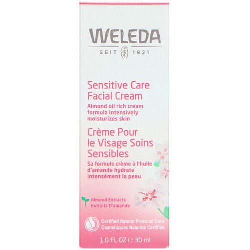 Weleda, Sensitive Care Facial Cream, Almond Extracts, Sensitive & Dry Skin, 1.0 fl oz (30 ml) فوائد