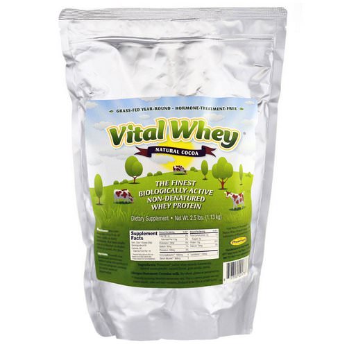 Well Wisdom, Vital Whey, Natural Cocoa, 2.5 lbs (1.13 kg) فوائد