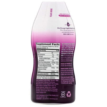 Wellesse Premium Liquid Supplements, Calcium & Vitamin D3, Sugar Free, Citrus Flavored, 16 fl oz (480 ml):الكالسي,م ,المعادن