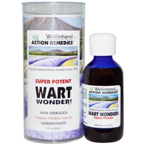 Wellinhand Action Remedies, Super Potent, Wart Wonder! 2 fl oz (60 ml) فوائد