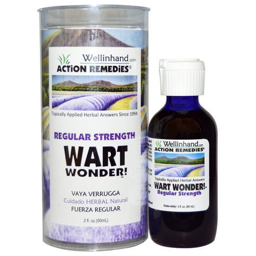 Wellinhand Action Remedies, Wart Wonder, Regular Strength, 2 fl oz (60 ml) فوائد