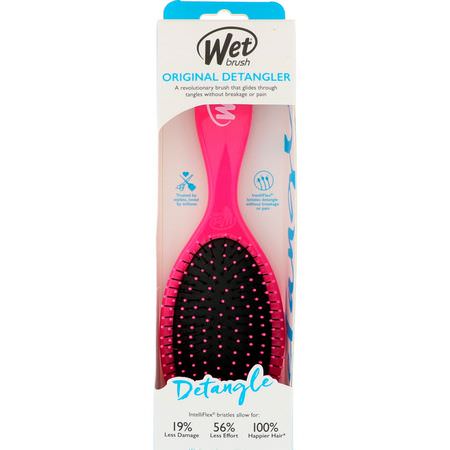 Wet Brush, Original Detangler Brush, Pink, 1 Brush:أمشاط, فرش الشعر