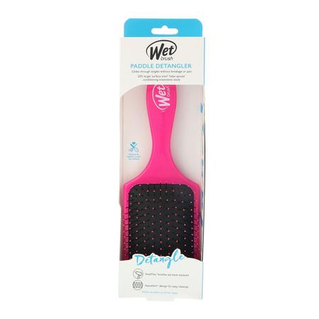 Wet Brush, Paddle Detangler Brush, Pink, 1 Brush:أمشاط, فرش الشعر
