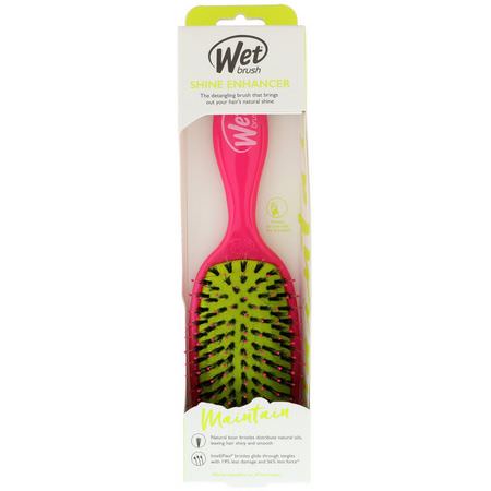 Wet Brush, Shine Enhancer Brush, Maintain, Pink, 1 Brush:أمشاط, فرش الشعر