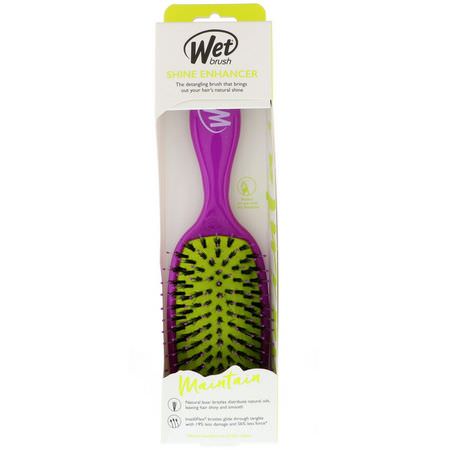 Wet Brush, Shine Enhancer Brush, Maintain, Purple, 1 Brush:أمشاط, فرش الشعر