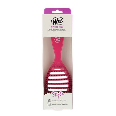 Wet Brush, Speed Dry Brush, Pink, 1 Brush:أمشاط, فرش الشعر