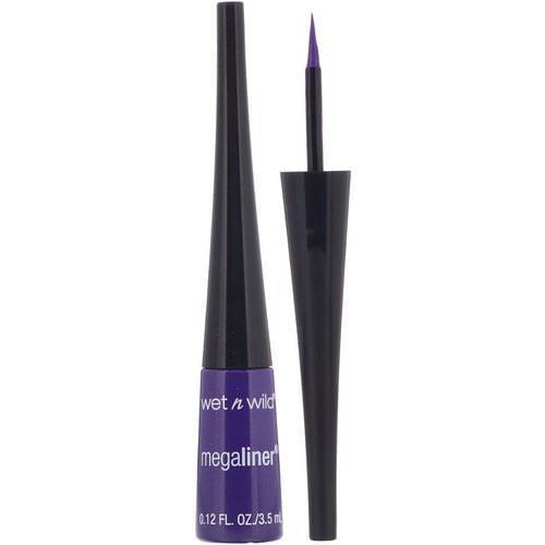 Wet n Wild, MegaLiner Liquid Eyeliner, Electric Purple, 0.12 fl oz (3.5 ml) فوائد