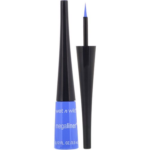 Wet n Wild, MegaLiner Liquid Eyeliner, Voltage Blue, 0.12 fl oz (3.5 ml) فوائد