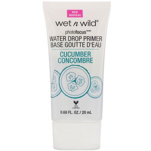 Wet n Wild, PhotoFocus, Water Drop Primer, Cucumber, 0.68 fl oz (20 ml) فوائد