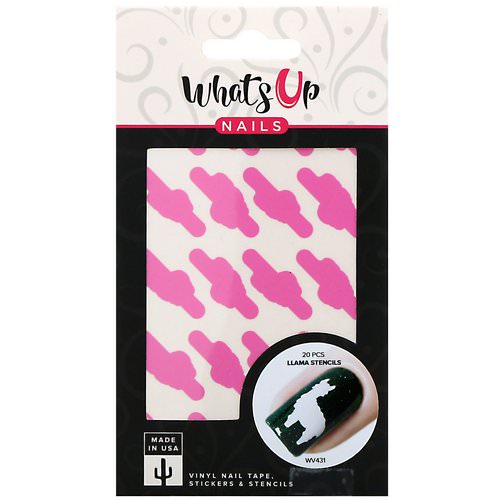 Whats Up Nails, Llama Stencils, 20 Pieces فوائد