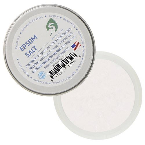 White Egret Personal Care, Epsom Salt, 2 oz (57 g) فوائد