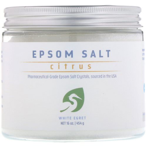 White Egret Personal Care, Epsom Salt, Citrus, 16 oz (454 g) فوائد