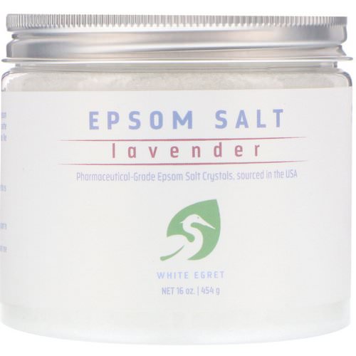 White Egret Personal Care, Epsom Salt, Lavender, 16 oz (454 g) فوائد