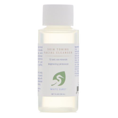 White Egret Personal Care, Skin Toning Facial Cleanser, 1 fl oz (30 ml) فوائد