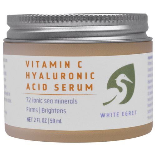 White Egret Personal Care, Vitamin C Hyaluronic Acid Serum, 2 fl oz (59 ml) فوائد
