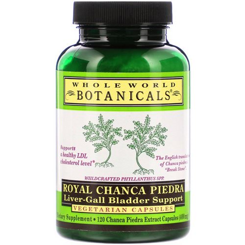 Whole World Botanicals, Royal Chanca Piedra, Liver-Gall Bladder Support, 400 mg, 120 Vegetarian Capsules فوائد