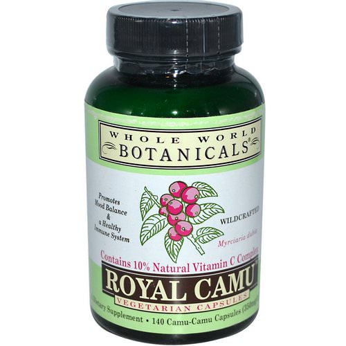 Whole World Botanicals, Royal Camu, 350 mg, 140 Vegetarian Capsules فوائد