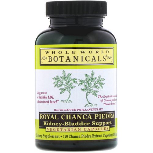 Whole World Botanicals, Royal Chanca Piedra, Kidney-Bladder Support, 400 mg, 120 Vegetarian Capsules فوائد