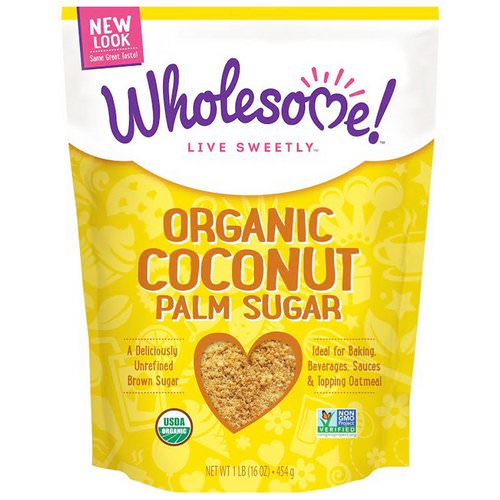 Wholesome, Organic Coconut Palm Sugar, 1 lb. (16 oz) - 454 g فوائد