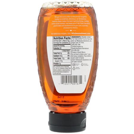 Wholesome, Organic Honey, 16 oz (454 g):المحليات, العسل