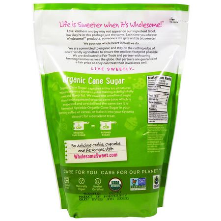 Wholesome, Organic Cane Sugar, 32 oz (907 g):السكر, المحليات