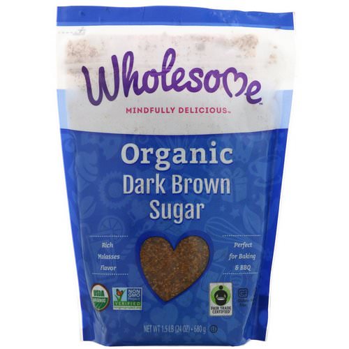 Wholesome, Organic Dark Brown Sugar, 1.5 lbs (24 oz.) - 680 g فوائد