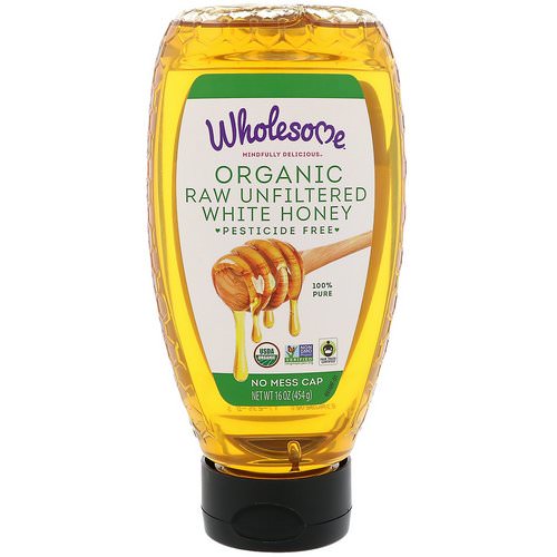 Wholesome, Organic, Raw Unfiltered White Honey, 16 oz (454 g) فوائد