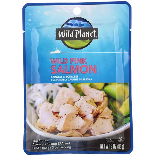 Wild Planet, Wild Pink Salmon Skinless & Boneless, 3 oz (85 g) فوائد