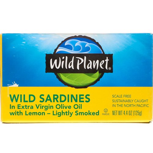 Wild Planet, Wild Sardines In Extra Virgin Oil with Lemon, 4.4 oz (125 g) فوائد
