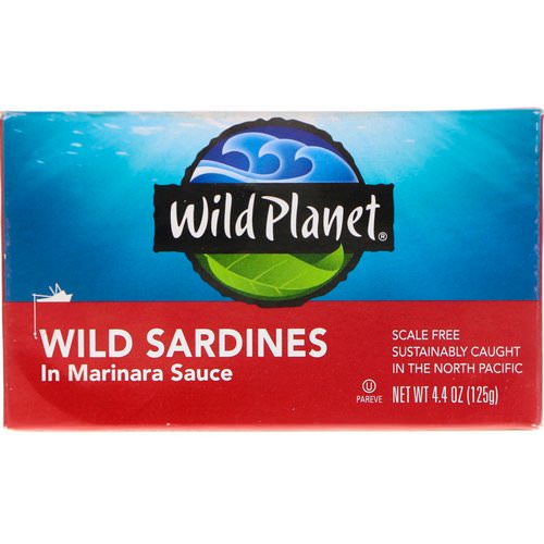 Wild Planet, Wild Sardines In Marinara Sauce, 4.4 oz (125 g) فوائد