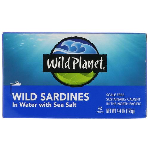 Wild Planet, Wild Sardines In Water with Sea Salt, 4.4 oz (125 g) فوائد