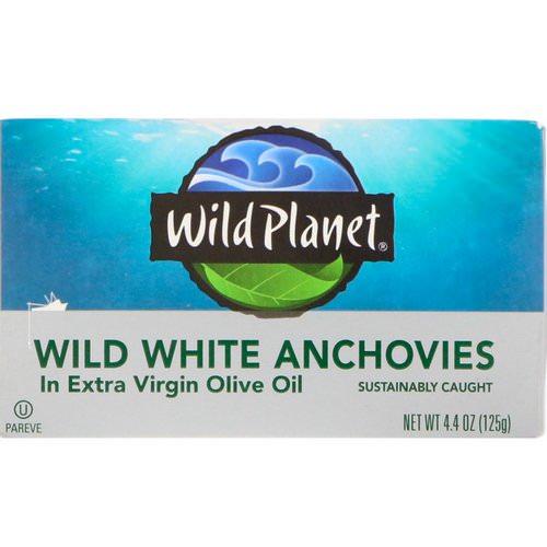 Wild Planet, Wild White Anchovies In Extra Virgin Olive Oil, 4.4 oz (125 g) فوائد