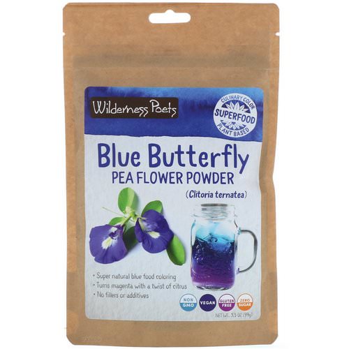 Wilderness Poets, Blue Butterfly Pea Flower Powder, 3.5 oz (99 g) فوائد