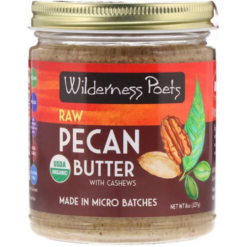 Wilderness Poets, Organic Raw Pecan Butter with Cashews, 8 oz (227 g) فوائد