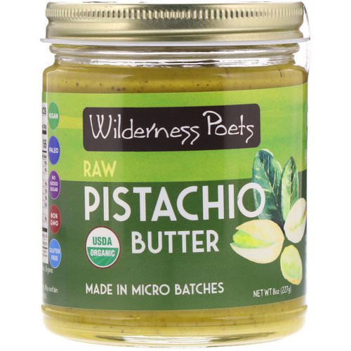 Wilderness Poets, Organic Raw Pistachio Butter, 8 oz (227 g) فوائد