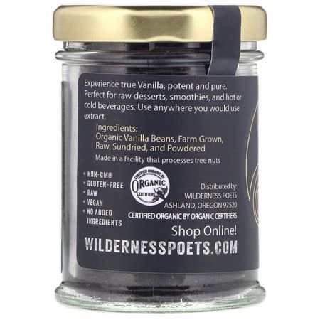 Wilderness Poets, Pure Vanilla Powder, Tahitian Ground Vanilla Beans, 1 oz (28 g):الفانيليا ,الت,ابل