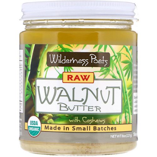 Wilderness Poets, Raw Walnut Butter with Cashews, 8 oz (227 g) فوائد