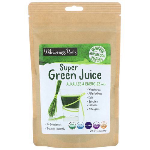 Wilderness Poets, Super Green Juice Powder, 3.5 oz (99 g) فوائد