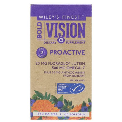 Wiley's Finest, Bold Vision, Proactive, 550 mg, 60 Softgels فوائد
